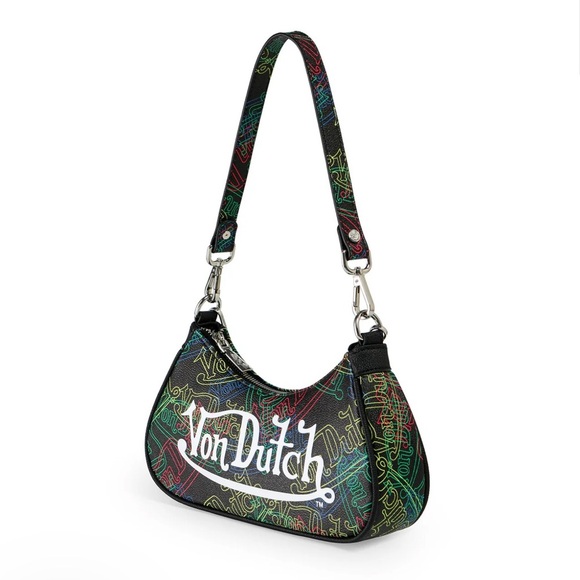 Von Dutch | “Neon Logo” Shoulder Bag & Removable Iconic Wrench Charm - Picture 8 of 9